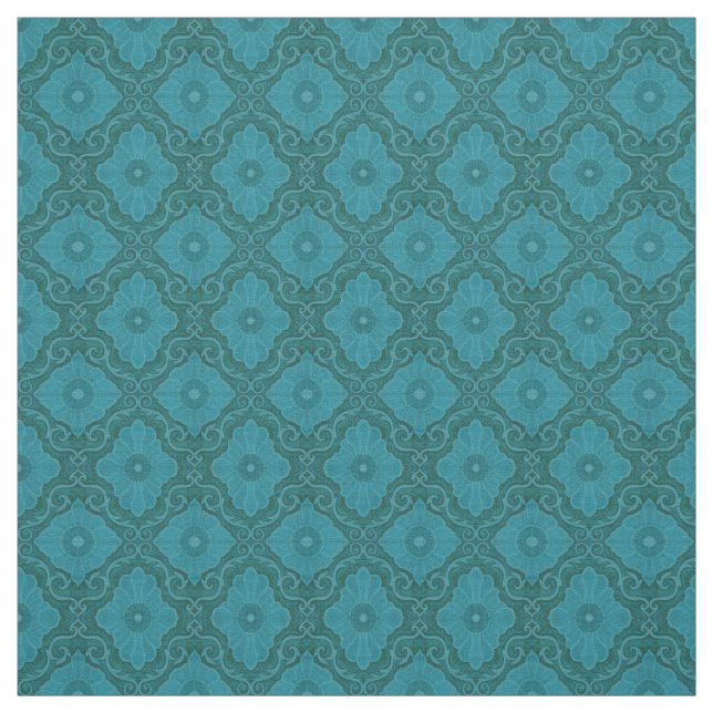 Türkisfarbene Blume Stoff (Muster)