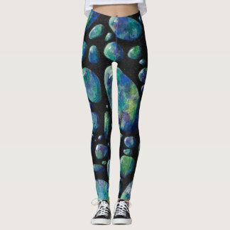 Türkisfarbene Felsen im Weltraum Originale Kunstwe Leggings