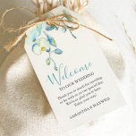 Türkisfarbene Gastgeschenk Hochzeit Tags Geschenkanhänger<br><div class="desc">Fügen Sie Ihrer Hochzeit eine Touch Eleganz mit diesen individuellen Hochzeitsbegleiteretiketten hinzu, die ein modernes Blumendesign tropischer Aquarellorchideen in Blau, Türkis und Grün aufweisen. Diese kleinen, für Ihre Veranstaltung personalisierten Tags in Gastgeschenk Hochzeit und Aquarell vermischen sich perfekt mit Farbtönen und Farbtupfern und bieten eine ausgeklügelte Möglichkeit, "Danke" zu sagen....</div>