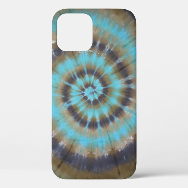 Türkisfarbene Gefärbte Krawatte Swirl Case-Mate iPhone Hülle (Rückseite)