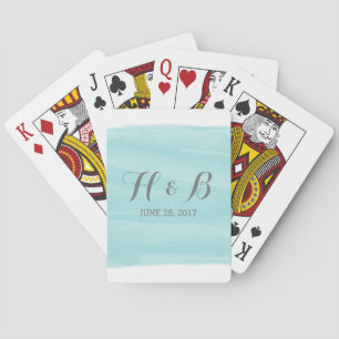 Türkisfarbene Hochzeitskarten Spielkarten