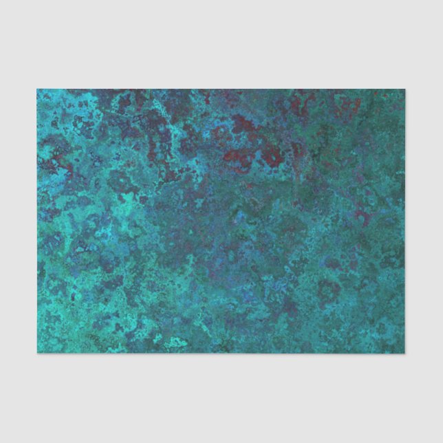 Türkisfarbene Imitate Gemstone Decoupage Seidenpapier (Vorderseite)