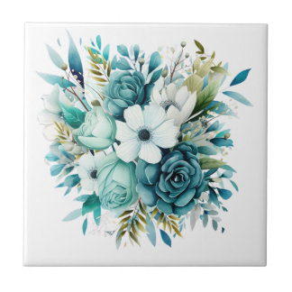Türkisfarbene Keramik Tile Fliese