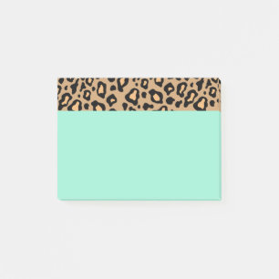 Türkisfarbene Leopardenmuster-Post-it-Notes Post-it Klebezettel
