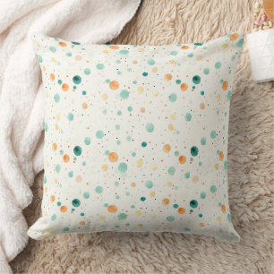 Türkisfarbene Mandarine Dots Kissen