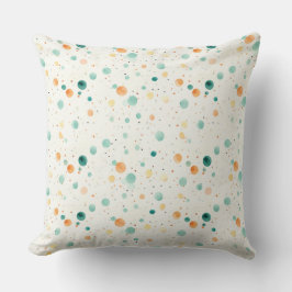 Türkisfarbene Mandarine Dots Kissen
