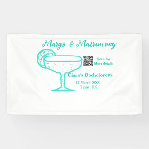 Türkisfarbene Margs- und Hochzeitsparty-Junggesell Banner