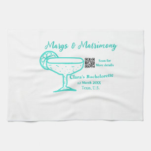 Türkisfarbene Margs- und Matrimony-Junggesellinnen Geschirrtuch