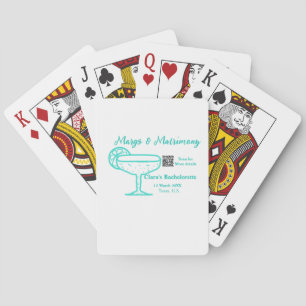 Türkisfarbene Margs und Matrimony-Junggesellinnena Spielkarten