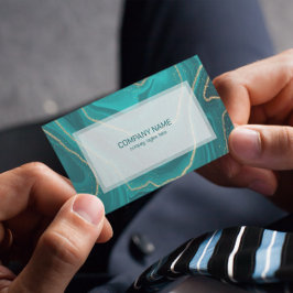 Türkisfarbene Marmorstruktur Visitenkarte