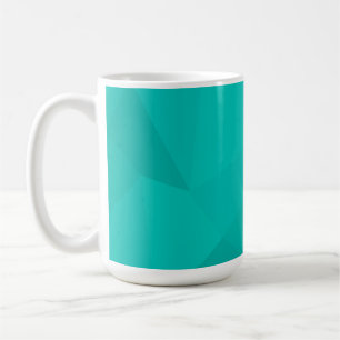 Türkisfarbene, moderne, coole, trendige geometrisc kaffeetasse