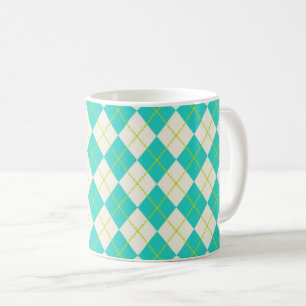 Türkisfarbene Raute Tasse