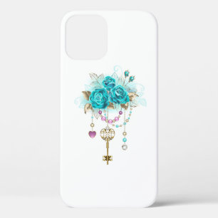 Türkisfarbene Rose mit Tasten Case-Mate iPhone Hülle