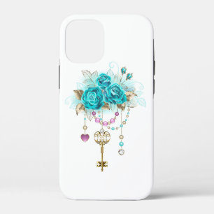 Türkisfarbene Rose mit Tasten Case-Mate iPhone Hülle