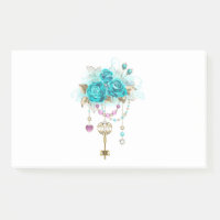 Türkisfarbene Rose mit Tasten
