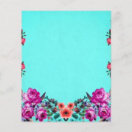 Türkisfarbene Rose, rot und lila