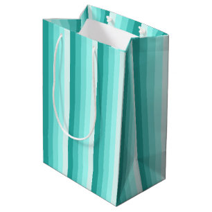 Türkisfarbene Schattenstreifen Mittlere Geschenktüte