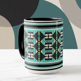 Türkisfarbene Stammbänke Tasse