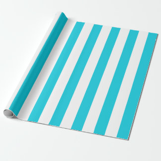 Türkisfarbene Streifen (2. Farbe hinzufügen) Geschenkpapier