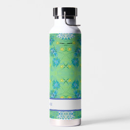 Türkisfarbene Twinkles Floral Wasserflasche Trinkflasche