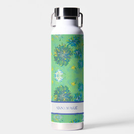 Türkisfarbene Twinkles Floral Wasserflasche Trinkflasche