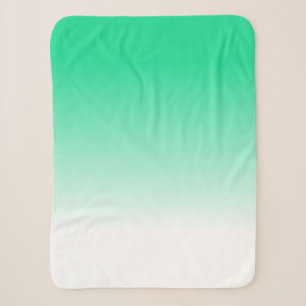 Türkisfarbene weiße minimalistische Decke Sherpadecke