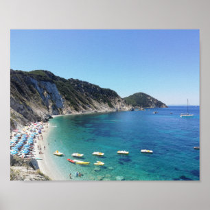 Türkisfarbenen Bucht am italienischen Meer - Panor Poster
