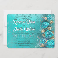 Türkisfarbenen Rosen Tiffany Floral Modern Boho