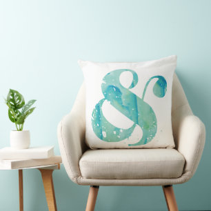 Türkisfarbener Ampersand Kissen