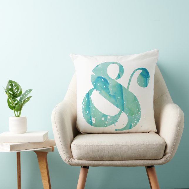 Türkisfarbener Ampersand Kissen (Stuhl )