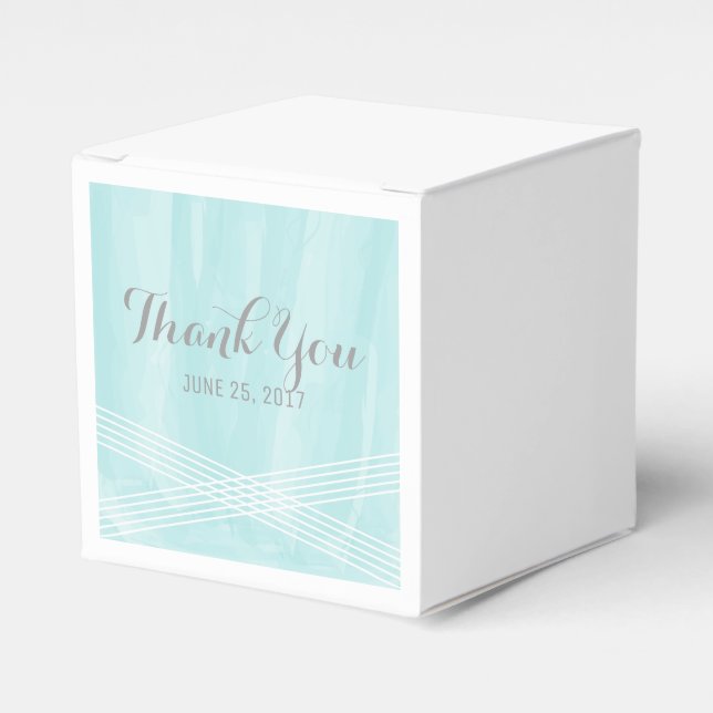 Türkisfarbener Deko Wedding Geschenkschachtel (Vorderseite)