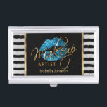 Türkisfarbener Glitzer Lippen mit schwarzen und we Visitenkarten Dose<br><div class="desc">Berufliche Visitenkartenhalter in türkisfarbenen Blue Glitzer Lips mit schwarz-weißem Streifendesign mit DIY Text. ⭐ Dieses Produkt ist zu 100% benutzerdefinierbar. Grafik und/oder Text können hinzugefügt, gelöscht, verschoben, verändert, verändert, gedreht usw. werden.(nur durch Klicken auf den Bereich "EDIT DESIGN") ⭐ 99% meiner Designs in meinem Shop sind in Schichten gemacht. Damit...</div>