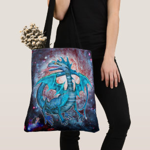 Türkisfarbener Kosmischer Drache Tasche