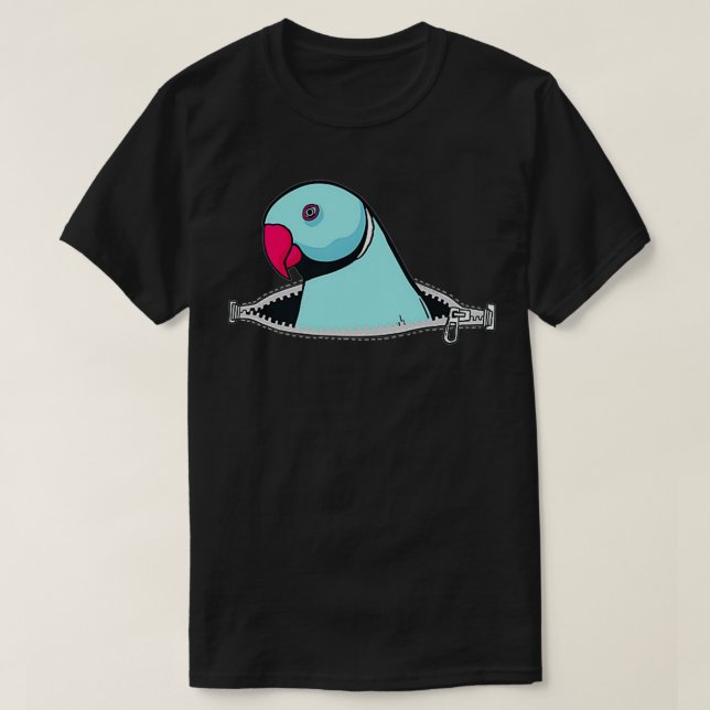 Türkisfarbener Ringneck-Papagei in Pocket Indian  T-Shirt (Design vorne)