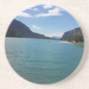 Türkisfarbener See zwischen Bergen - Naturfotograf Getränkeuntersetzer