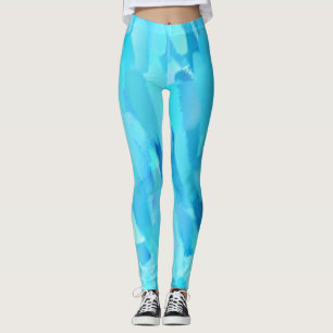 Türkisfarbener Spritzer Leggings