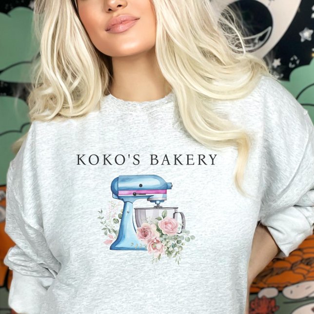 Türkisfarbener Steg Mixer Bäckerei Personal Sweatshirt (Von Creator hochgeladen)
