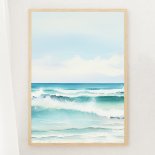 Türkisfarbener Strand Druck 2 von 3 Poster
