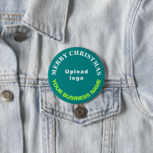 Türkisfarbener Weihnachts-Runder Knopf für Geschäf Button