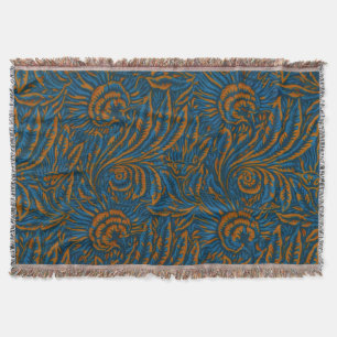 Türkisfarbener William Morris Stil Akanthusblatt B Decke