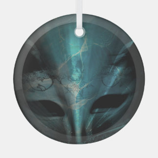 Türkisfarbenes abstraktes Kunstornament Ornament Aus Glas