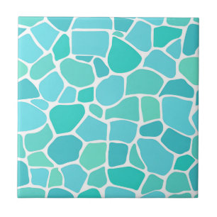 Türkisfarbenes Aqua-Seeglas-Mosaikmuster Fliese
