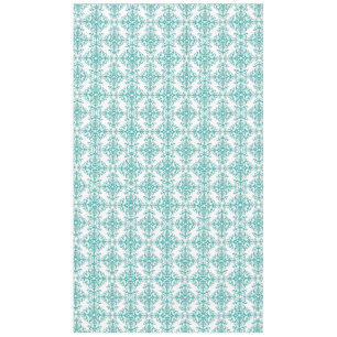 Türkisfarbenes Aqua und weißes fantasievolles flor Tischdecke