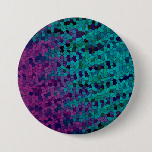 Türkisfarbenes Aquamarines Blau und Lila Violettmo Button