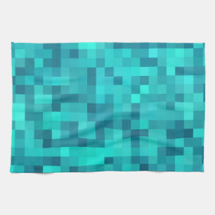 Türkisfarbenes Aquamarines blaues Muster Handtuch