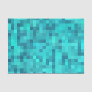 Türkisfarbenes Aquamarines blaues Muster Seidenpapier