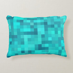 Türkisfarbenes Aquamarines blaues Muster Zierkissen