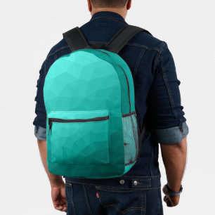 Türkisfarbenes aquamarines geometrisches Messemust Bedruckter Rucksack