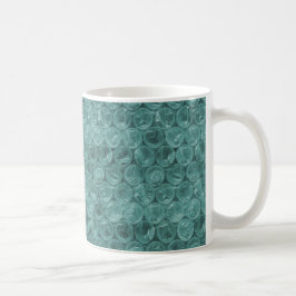 Türkisfarbenes Blasenwickelmuster Kaffeetasse