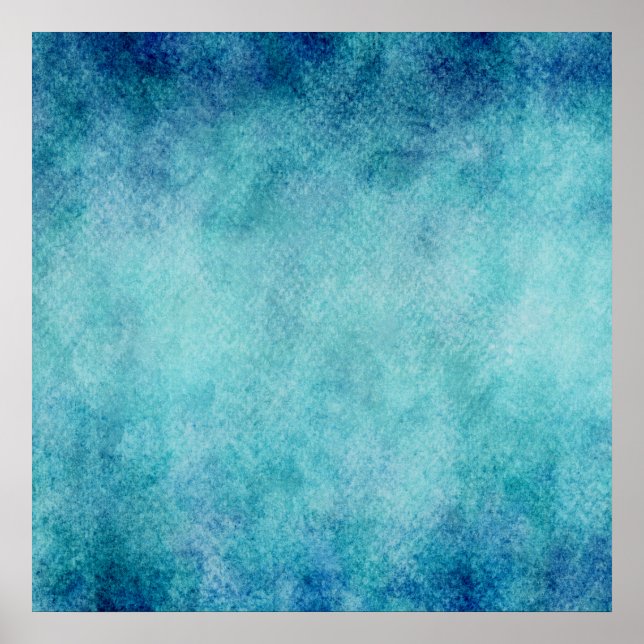 Türkisfarbenes blaues Papier Hintergrund Poster (Vorne)